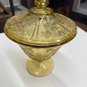 FLASH SALE⚡️Vintage Yellow Glass Candy Dish